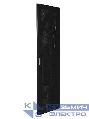 Дверь для шкафа TS,T2 металл 42U Ширина 600 черная с перфорацией Netko