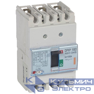 Выключатель авт. 3п 100А DPX3 160 25кА Leg 420045