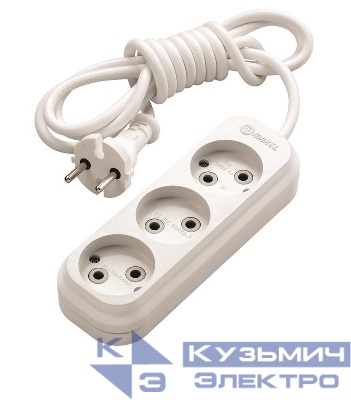 Удлинитель 3х10м без заземл. 10А IP20 Makel MGP128