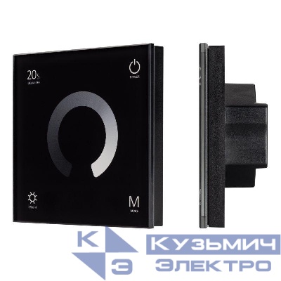 Панель SMART-P4-DIM-G-IN Black (12-24В 4х3А Sens 2.4G) (IP20 пластик) Arlight 034778