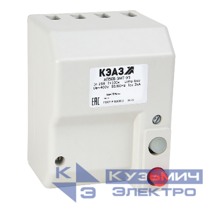 Выключатель автоматический 3п 1.6А 3.5Iн 0.3кА АП50Б 2М3ТН У3 400В AC РМН=220В AC доп. контакты 2перекл. КЭАЗ 106752