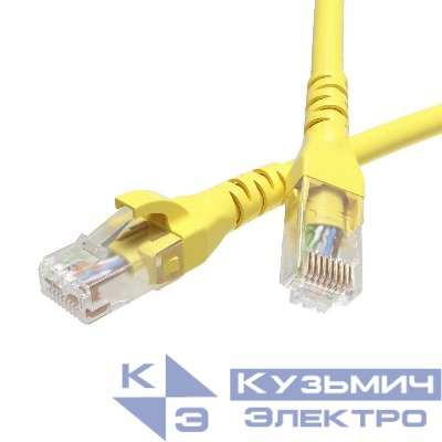 Патч-корд кат.5E U/UTP неэкранир. 4х2 LSZH 2м желт. DKC RN5EUU4520YL