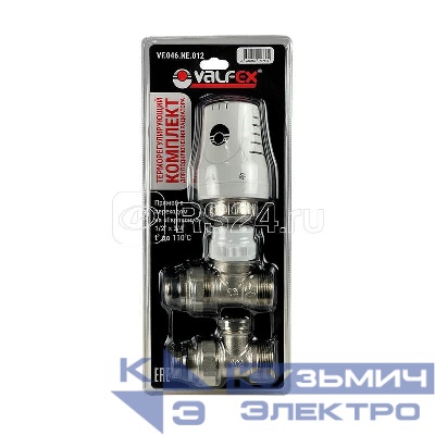 Комплект терморегулирующего оборудования для радиатора прямой 1/2дюйм (40) К VALFEX VF.046.N.012