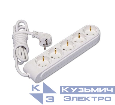 Удлинитель 5х10м с заземл. 16А IP20 защ. шторки Makel N5210083