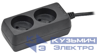 Удлинитель 2х1.5м без заземл. 10А IP20 У2 250В ПВС 2х0.75 IEK WYP10-06-02-01-K02