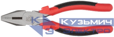 Плоскогубцы комбинированные "Стандарт" пластиковые ручки полированная сталь 200мм красн.-черн. FIT 48200