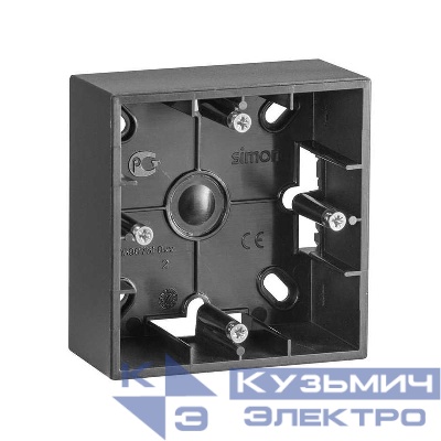 Коробка для наружного монтажа 1 пост графит Simon 1590751-038
