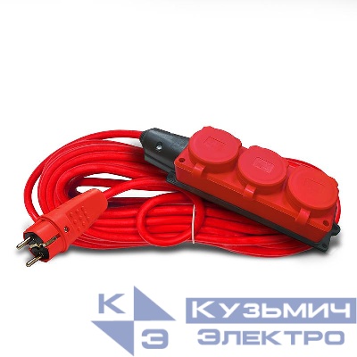 Удлинитель 3х40м с заземл. 16А IP44 3.5кВт КГ 3х1.5 с защ. крышкой АРКТИК морозостойкий DOMTOK 2602