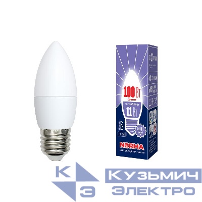 Лампа светодиодная LED-C37-11W/DW/E27/FR/NR Norma 11Вт матовая E27 (упак. картон) Volpe UL-00003813