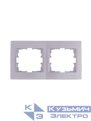 Рамка 2-м Karina горизонт. матов. серебр. LEZARD 707-4300-147