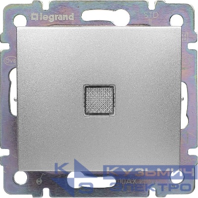 Переключатель перекрестный 1-кл. СП Valena 10А IP31 с подсветкой механизм алюм. IEK 770148