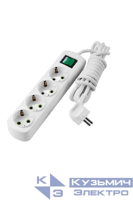 Удлинитель 4х3м с заземл. Letitia с выкл. LEZARD 721-0403-402