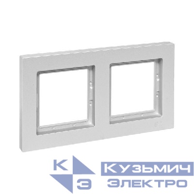 Рамка 2-м Эпика IP44 пластик алюм. EKF UP1-FPA-02-44