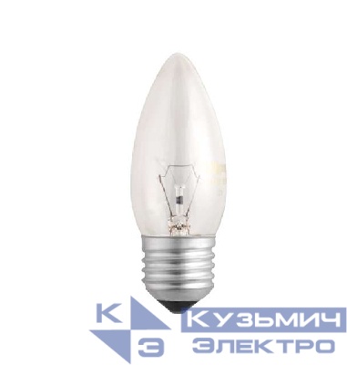 Лампа накаливания B35 240V 60W E27 clear JazzWay 3320331