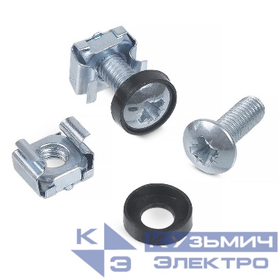 Винт SH-J014 с шайбой и гайкой M6 для крепления 19дюйм оборудования Cabeus 7079c