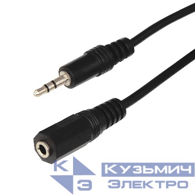 Шнур 3.5мм гнездо стерео-3. 5мм штекер стерео 7м REXANT 17-4007