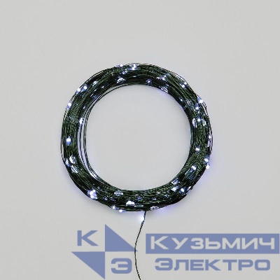 Гирлянда светодиодная "Роса" 30м 300LED бел. IP20 230В с контроллером провод зел. Neon-Night 303-275