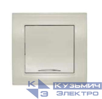 Выключатель 1-кл. СП Бриллиант 10А IP20 с подсветкой сл. кость UNIVersal 7948615