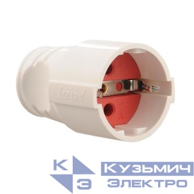 Розетка штепсельная Accessories с заземл. бел. LEZARD 715-0701-607
