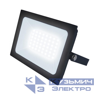 Прожектор светодиодный ULF-F21-50W/4000K IP65 200-250В BLACK бел. свет 4000К. черн. Uniel UL-00007960