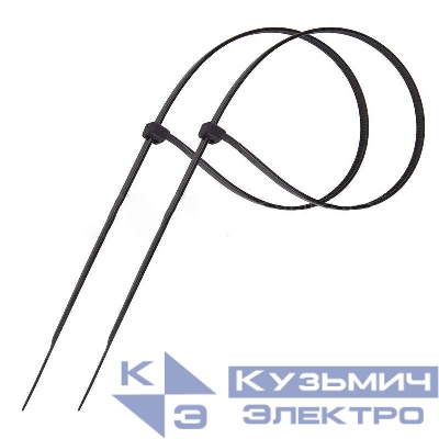 Хомут кабельный 4.8х300 нейл. черн. (уп.100шт) PROCONNECT 57-1303