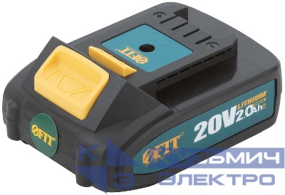Батарея аккумуляторная 20В Li-Ion 2.0А.ч индикатор заряда FIT 79935