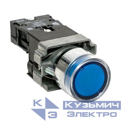 Кнопка BA61 с подсветкой 230В син. NO IP65 PROxima EKF xb2-bw61-230-65