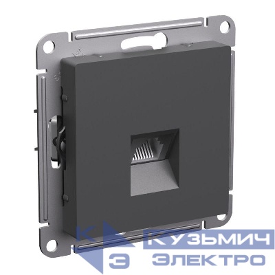 Розетка компьютерная AtlasDesign RJ45 кат.6A механизм базальт SE ATN001486