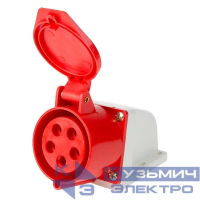 Розетка 125 стационарная 3Р+РЕ+N 32А 380В IP44 Rexant 11-8914