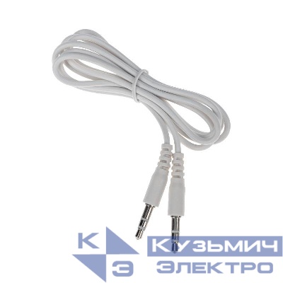 Кабель аудио 3.5мм штекер-штекер 1м бел. Rexant 18-1110