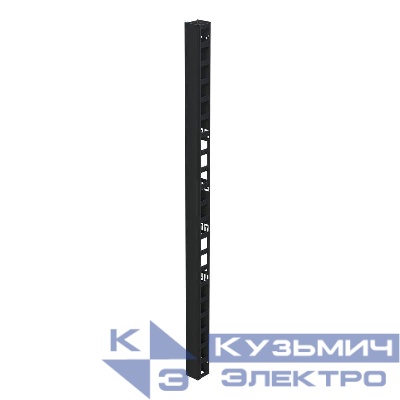 Органайзер вертикальный с крышкой 47U глубина 90мм RAL9005 DKC R5VRPC4790B