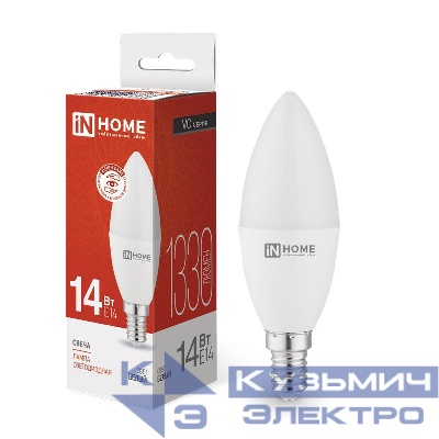 Лампа светодиодная LED-СВЕЧА-VC 14Вт E14 4000К 1330лм IN HOME 4690612047768