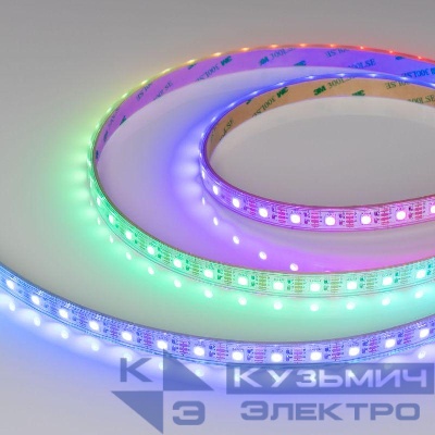 Лента светодиодная SPI-P-B60-12mm 12V RGB-PX1-BPT 8Вт/м IP66 5060 герметичная бегущий огонь (уп.5м) Arlight 041615(1)