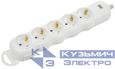 Колодка удлинителя 5-мест. с заземл. РПр05 IEK WYP10-D-KP-16-05-ZS-K01