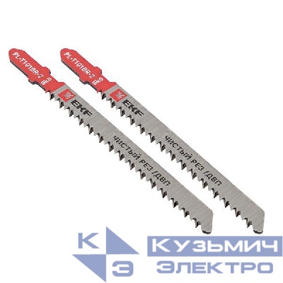 Пилка для электролобзика обратные T101BR (чистовой рез по ДВП)(SK5) (уп.2шт) Expert EKF pl-t101br-2