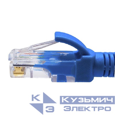 Патч-корд UTP 5e 4х2 26AWG (7х0.16мм) Cu LSZH 2м син. SUPRLAN 10-0148