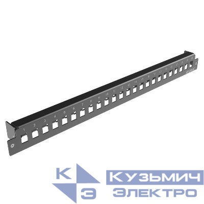 Панель лицевая для установки 24 адаптеров LC-Duplex/SC-Simplex 1U черн. DKC RNFP24SCDLC