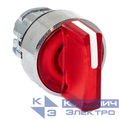 Механизм переключателя исполнительный XB4 IP65 на 3 положения возвратный без фиксации с подсветкой с короткой ручкой красн. EKF XB4BD3L-R-65