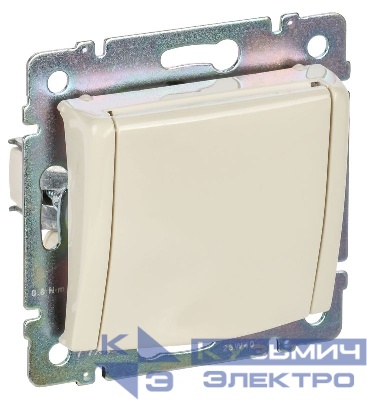 Розетка 1-м СП Valena 16А IP21 2P+E с заземл. с крышкой немецк. стандарт механизм сл. кость (DIY-упак.) IEK 695614