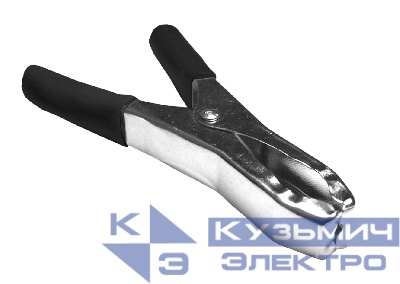 Зажим "крокодил", 50A, черный, L=100±5мм, NETKO Optima