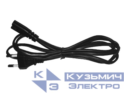 Кабель питания с вилкой 1,5м, черный, NETKO Optima "L"