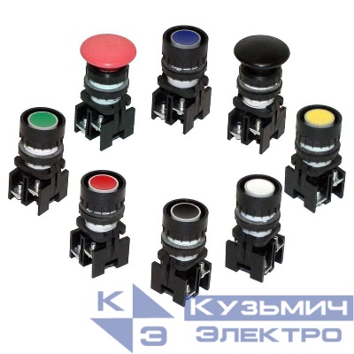 Выключатель кнопочный ВК 43-21-11110-54 УХЛ2 черн. Кашин 180111100ВЧ000000000