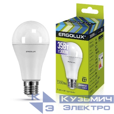 Лампа светодиодная LED-A70-35W-E27-6K ЛОН 35Вт E27 6500К 180-240В Ergolux 14232