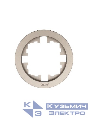 Рамка 1-м OSEN горизонт. круглая титан LEZARD 744-3700-146