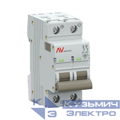 Выключатель автоматический модульный 2п C 1А 6кА AV-6 AVERES EKF mcb6-DC-2-01C-av