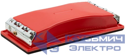 Держатель для наждачной бумаги пластиковый с мет. прижимом 210х105мм красн. FIT 39715