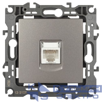 Розетка информационная Эра12 12-3107-16 RJ45 титан Эра Б0065716