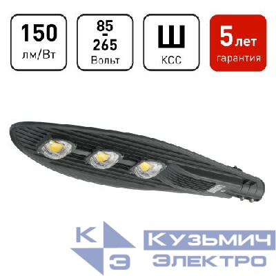 Светильник светодиодный SPP-5-150-5K-W 150Вт 5000К IP65 22500лм ДКУ уличный консольный Эра Б0029445