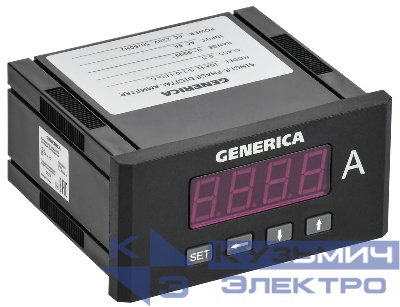 Амперметр цифровой щитовой 1ф 48х96 LED GENERICA IDA41-5-1-0-LED-G