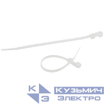 Хомут кабельный 3.6х200 под винт бел. NO-225-251 (уп.100шт) Эра Б0066042